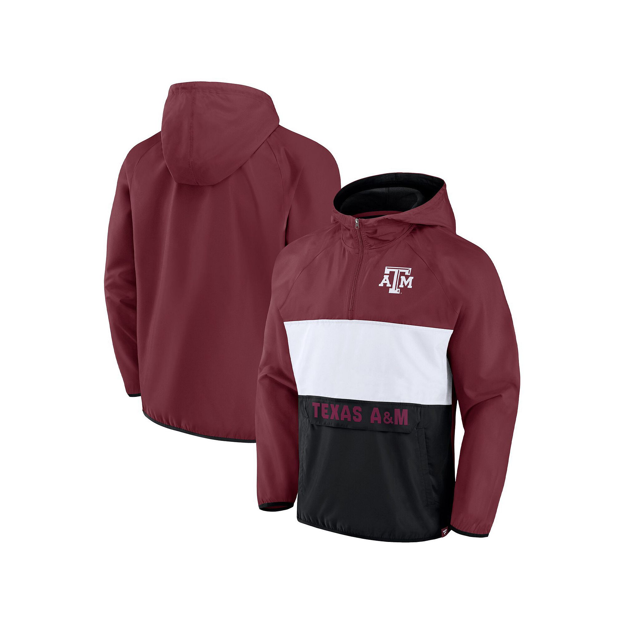 Mens Fanatics Branded Maroon Texas A&M Aggies Victory On Raglan Quarter-Zi
