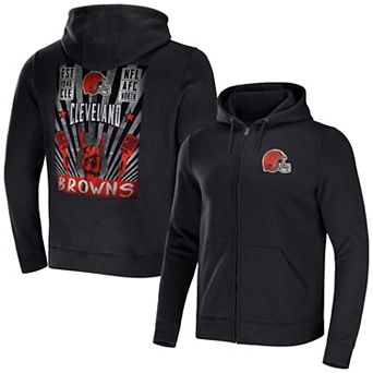 Men's NFL x Darius Rucker Collection by Fanatics Black Cleveland Browns Rocker Full-Zip Hoodie