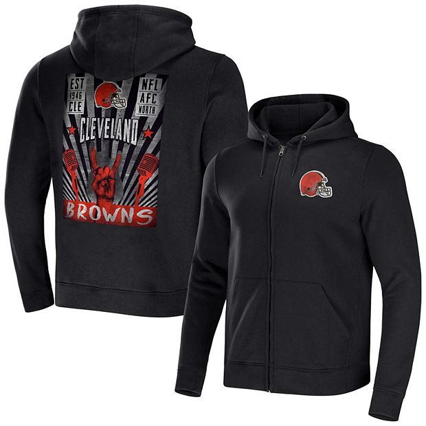 Cleveland browns men's zip up outlet hoodie