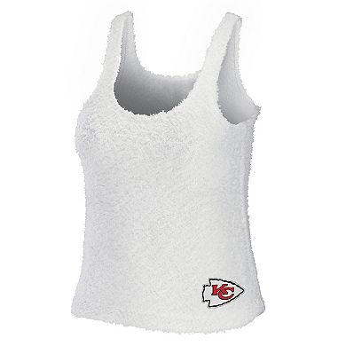 Women's WEAR by Erin Andrews Cream Kansas City Chiefs Plus Size Cozy Scoop Neck Tank Top & Pants Set