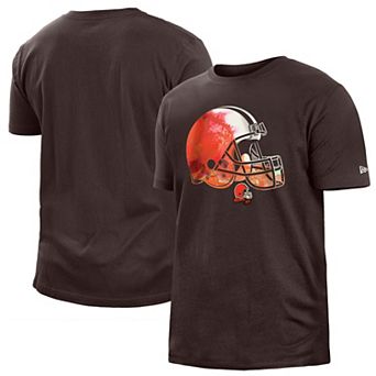 Men's New Era Brown Cleveland Browns 2022 Sideline Ink Dye T-Shirt