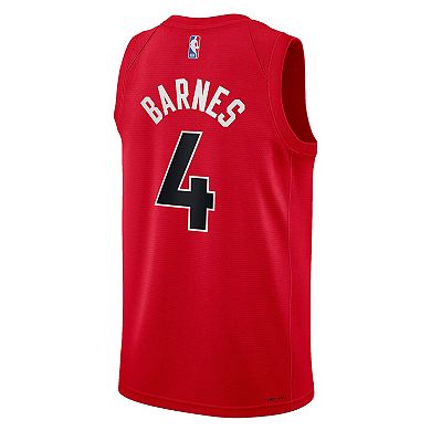 Youth Nike Scottie Barnes Red Toronto Raptors 2021/22 Swingman Jersey - Icon Edition