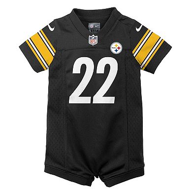Newborn & Infant Nike Najee Harris Black Pittsburgh Steelers Game Romper Jersey