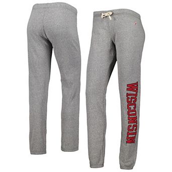 Women's League Collegiate Wear Heather Gray Wisconsin Badgers Victory Springs Tri-Blend Jogger Pants