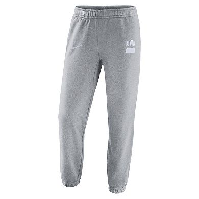 Men's Nike Heathered Gray Iowa Hawkeyes Saturday Fleece Pants