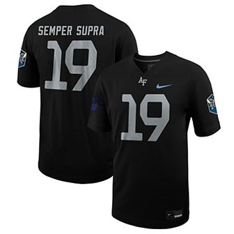 Men's Nike #19 Black Air Force Falcons Space Force Rivalry Alternate Game Football Jersey