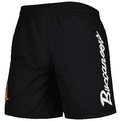 Men's Mitchell & Ness Black Tampa Bay Buccaneers Team Essentials Nylon Shorts