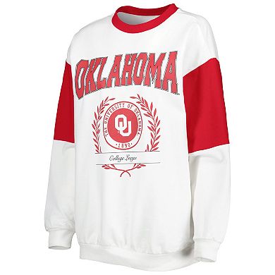 Women's Gameday Couture White Oklahoma Sooners It's A Vibe Dolman Pullover Sweatshirt