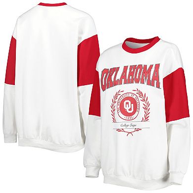 Women's Gameday Couture White Oklahoma Sooners It's A Vibe Dolman Pullover Sweatshirt