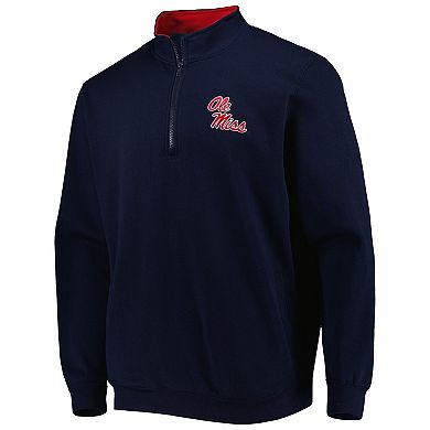 Men's Colosseum Navy Ole Miss Rebels Tortugas Quarter-Zip Sweatshirt