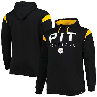 Men s Fanatics Branded Black Pittsburgh Steelers Big Tall Call the Shots Pullover Hoodie