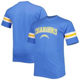 Men's Powder Blue Los Angeles Chargers Arm Stripe T-Shirt