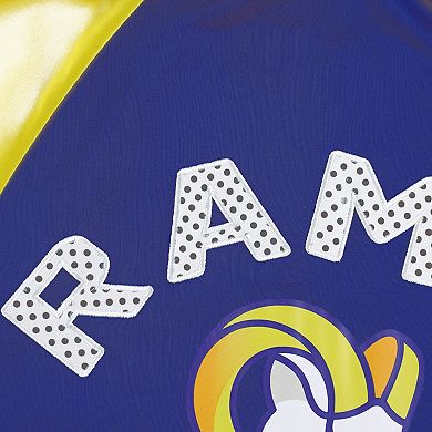 Women's G-III 4Her by Carl Banks Royal/Gold Los Angeles Rams Confetti Raglan Full-Zip Track Jacket