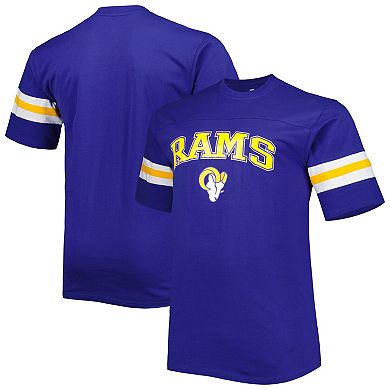 Men's Royal Los Angeles Rams Arm Stripe T-Shirt