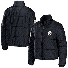 Men's Starter White/Black Pittsburgh Steelers Thursday Night Lights  Half-Snap - Hoodie Jacket