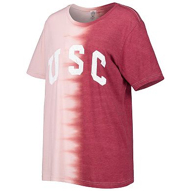 Women's Gameday Couture Cardinal USC Trojans Find Your Groove Split-Dye T-Shirt