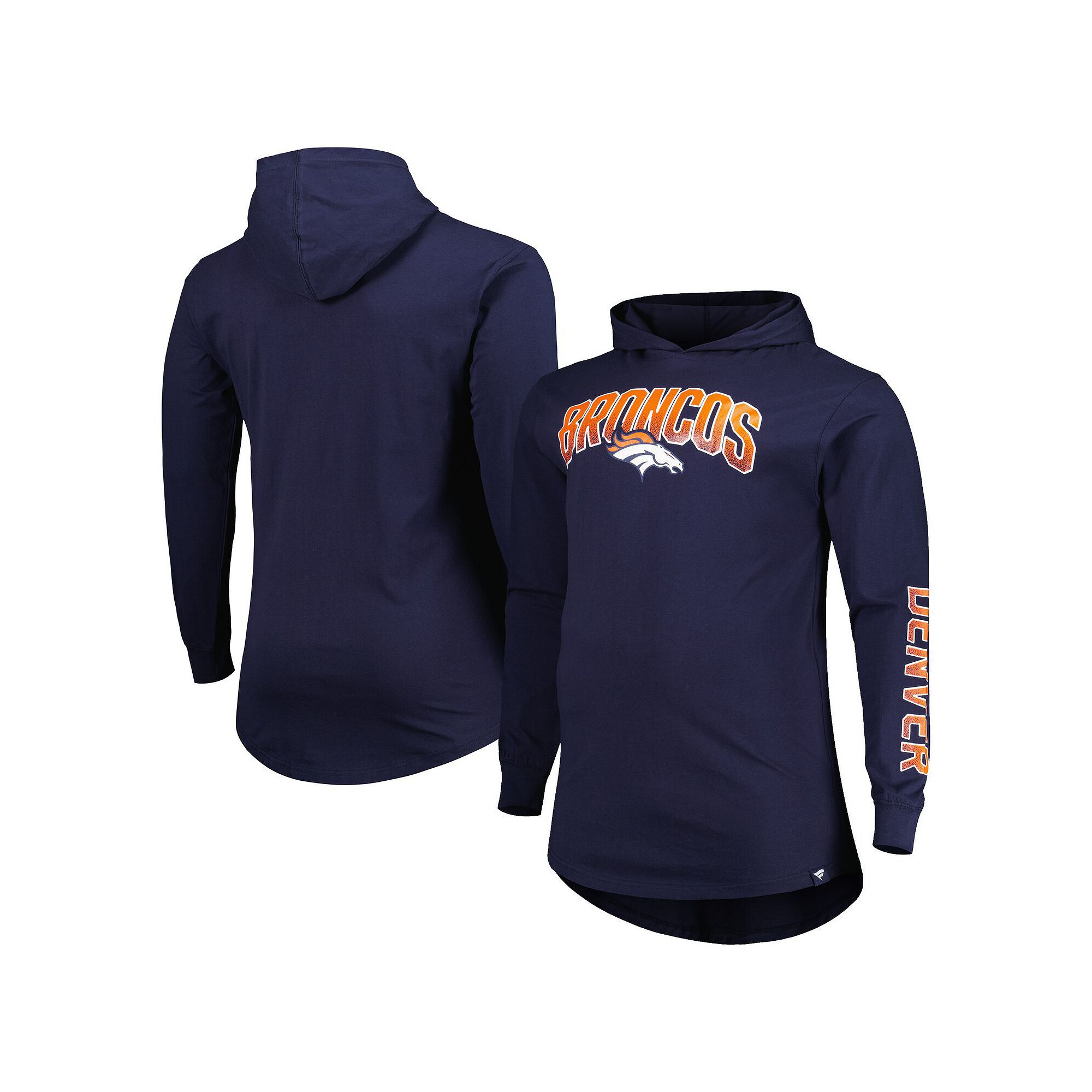 Mens Fanatics Branded Navy Denver Broncos Big & Tall Front Runner Pullover