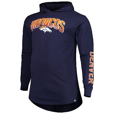 Men's Fanatics Branded Navy Denver Broncos Big & Tall Front Runner Pullover Hoodie