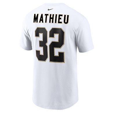 Men's Nike Tyrann Mathieu White New Orleans Saints Player Name & Number T-Shirt