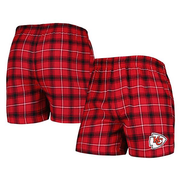 Men's Concepts Sport Red/Black Kansas City Chiefs Ledger Flannel Boxers