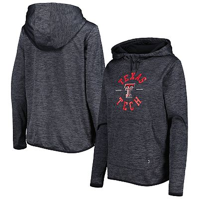 Women s Under Armour Heathered Black Texas Tech Red Raiders Fleece Pullover Hoodie
