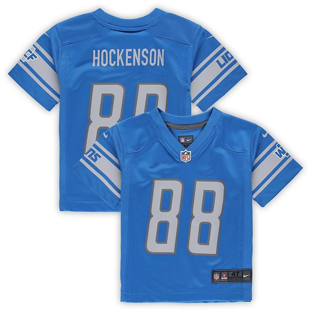 Nike Men's T.J. Hockenson Blue Detroit Lions Game Jersey