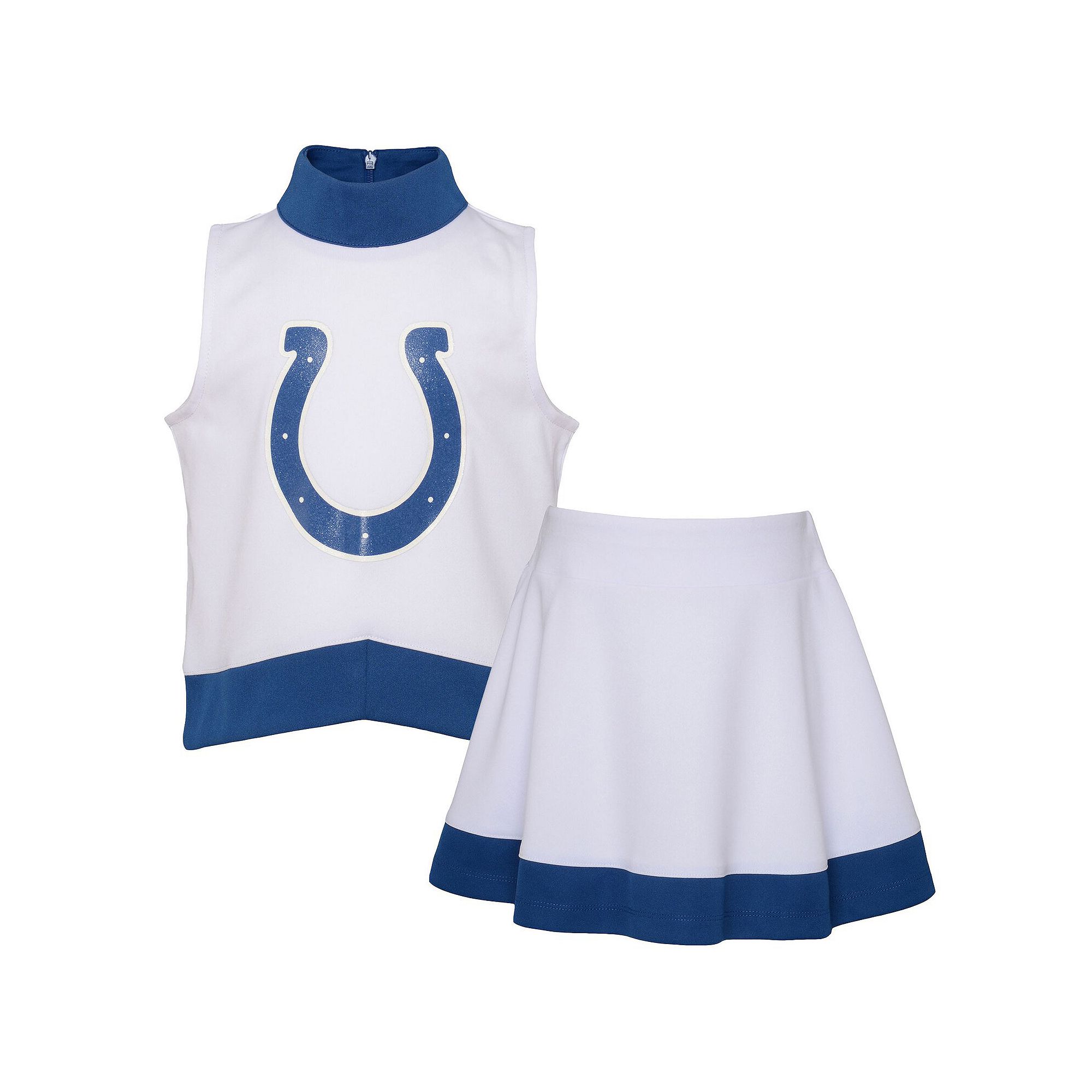 Girls Youth White Indianapolis Colts Junior Camp Cheer Dress, Girls, Size:
