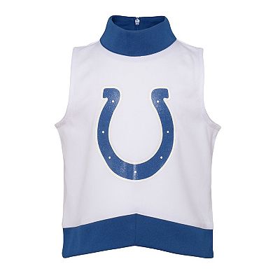 Girls Youth White Indianapolis Colts Junior Camp Cheer Dress