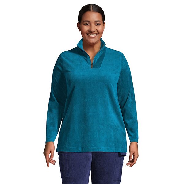 Plus Size Lands' End Sport Corduroy QuarterZip Tunic