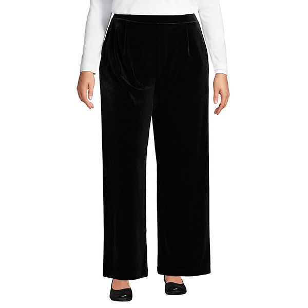 Plus Size Lands' End Starfish HighRise Velvet WideLeg Pants