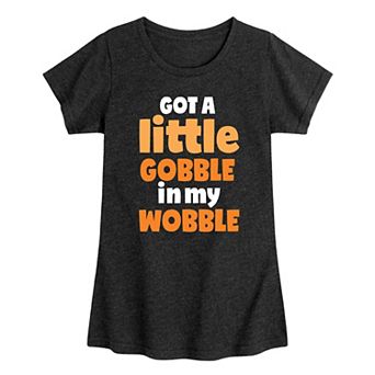 Girls 7-16 Gobble In My Wobble Tee
