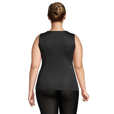 Plus Size Lands' End Silk Interlock Thermal Base Layer Tank
