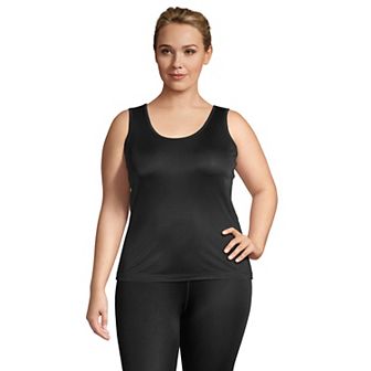 Plus Size Lands' End Silk Interlock Thermal Base Layer Tank