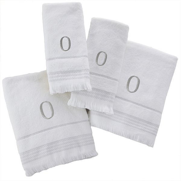 SKL Home Monogram Bath Hand Towel 4 Piece Set