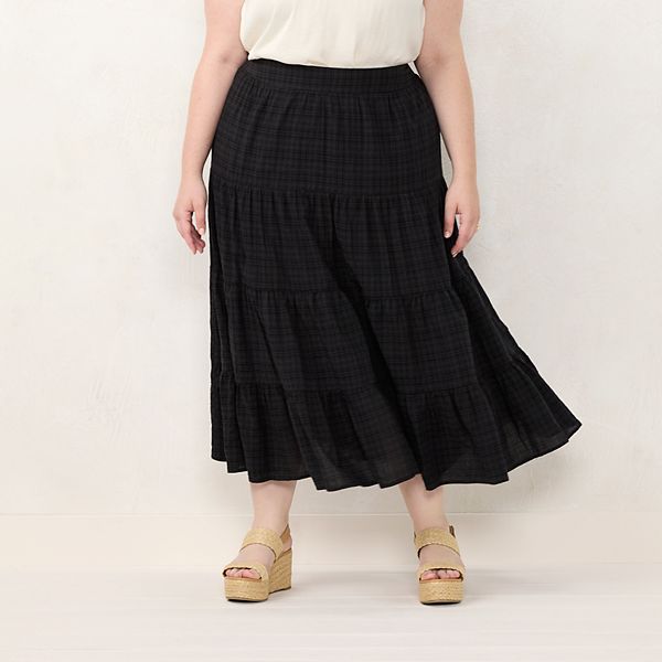 Long black shop skirt kohls