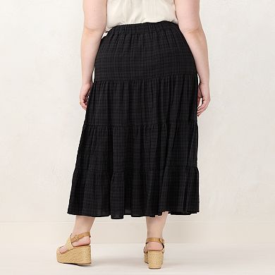Plus Size LC Lauren Conrad Tiered Maxi Skirt