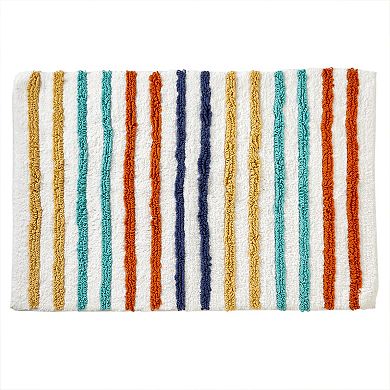 SKL Home Subtle Stripe Bath Rug & Dotty Waves Storage Bin 2-piece Set