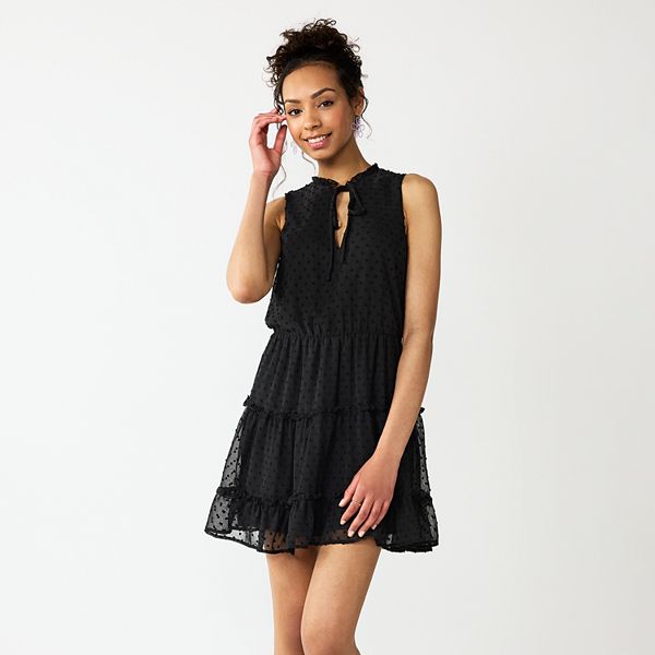 Sleeveless Tiered Mini Dress