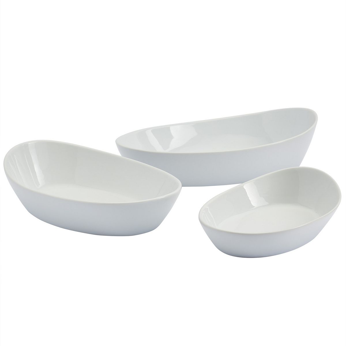 Denmark Tools for Cooks 3-pc. Porcelain Oval Nesting Bowl Set