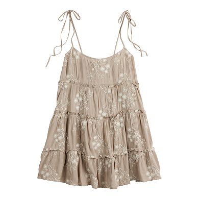 Juniors' Speechless Tiered Shift Dress