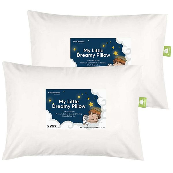 Keababies 2pk Toddler Pillow Soft Organic Cotton Toddler Pillows For Sleeping 13x18 Kids Pillow