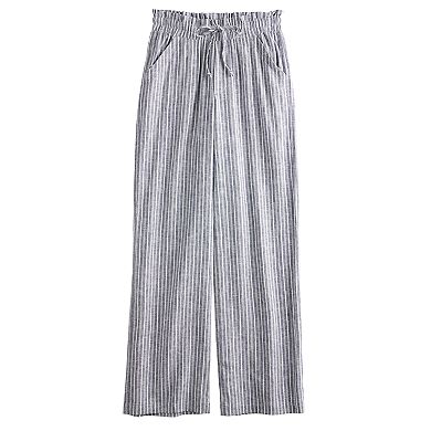 Juniors' SO® Wide-Leg Linen Blend Trousers