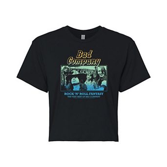 Juniors' Bad Company Rock Cropped Graphic Tee
