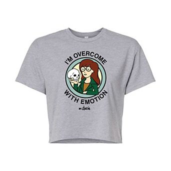 Juniors' Daria Overcome With Emotion Cropped Graphic Tee