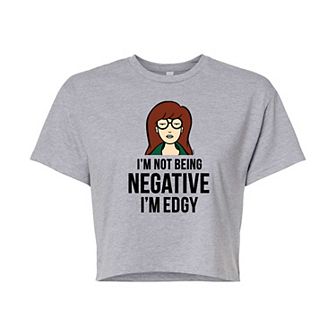 Juniors' Daria Edgy Cropped Graphic Tee