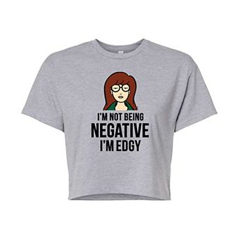 Juniors' Daria Edgy Cropped Graphic Tee