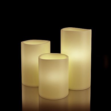 Lavish Home Flameless LED Pillar Candle 4-piece Set