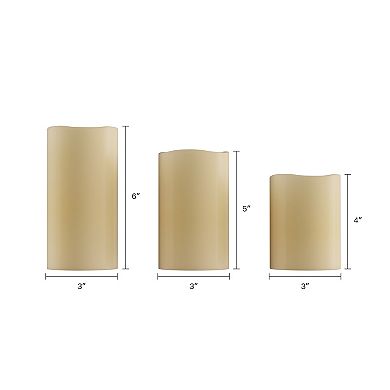 Lavish Home Flameless LED Pillar Candle 4-piece Set