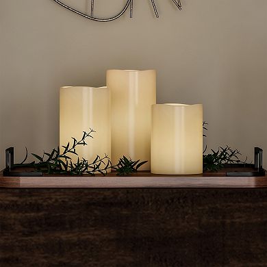 Lavish Home Flameless LED Pillar Candle 4-piece Set