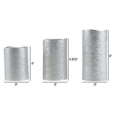 Lavish Home Flameless LED Pillar Candle & Remote 4-piece Set